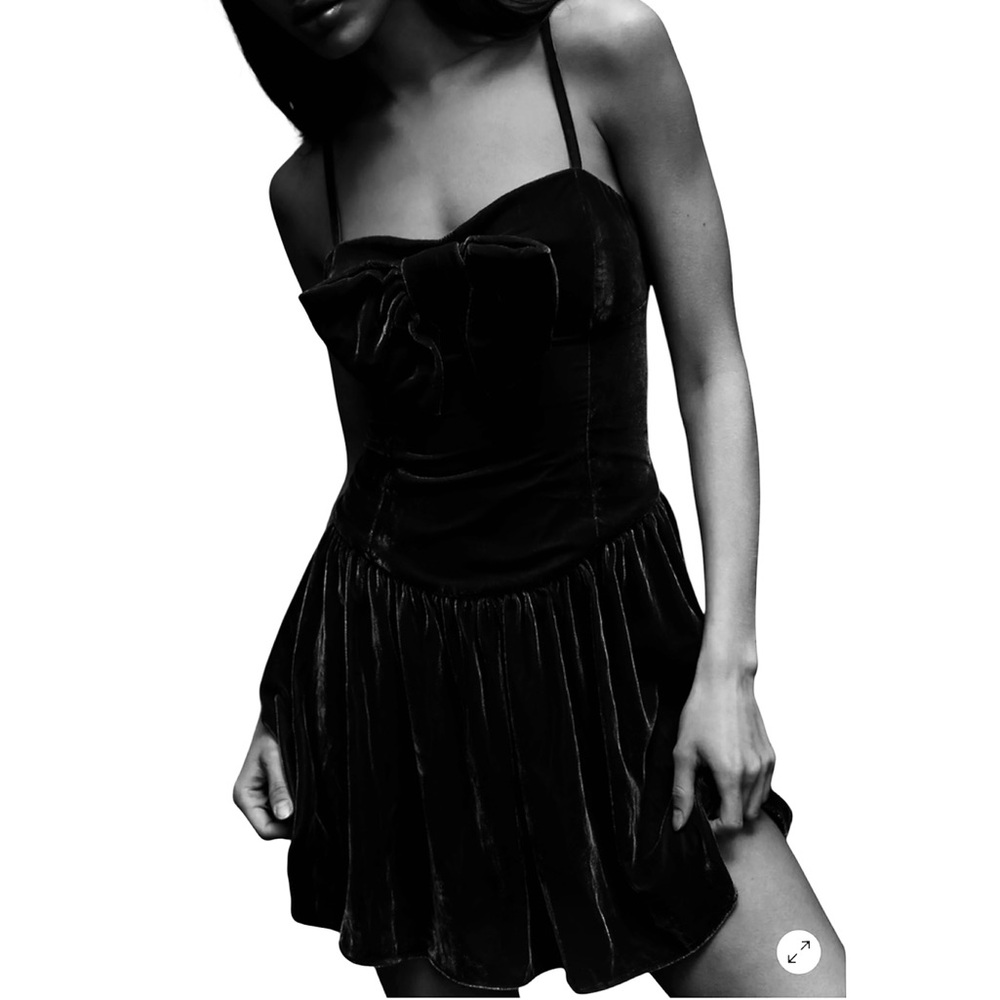 SOLD NWT For Love and Lemons Martini Velvet Mini Dress - Picture 7 of 12
